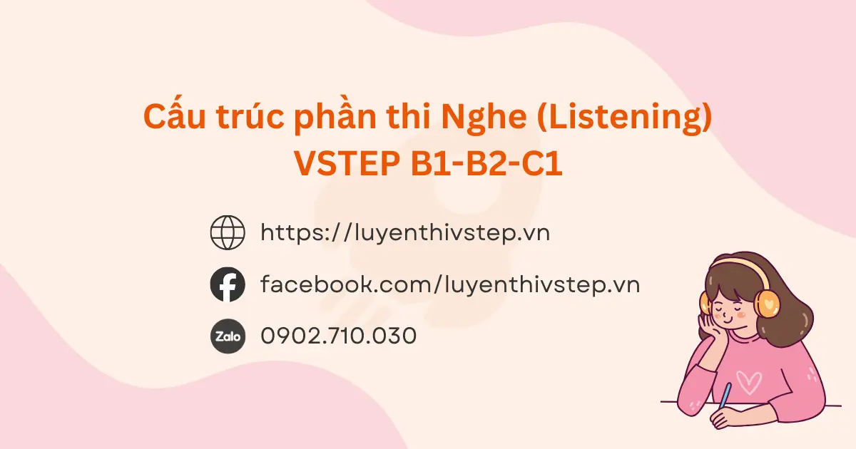 Cấu trúc Phần Listening VSTEP (B1-C1) - Chi tiết từng Part & cách làm bài