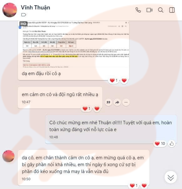 Phản hồi học viên 101