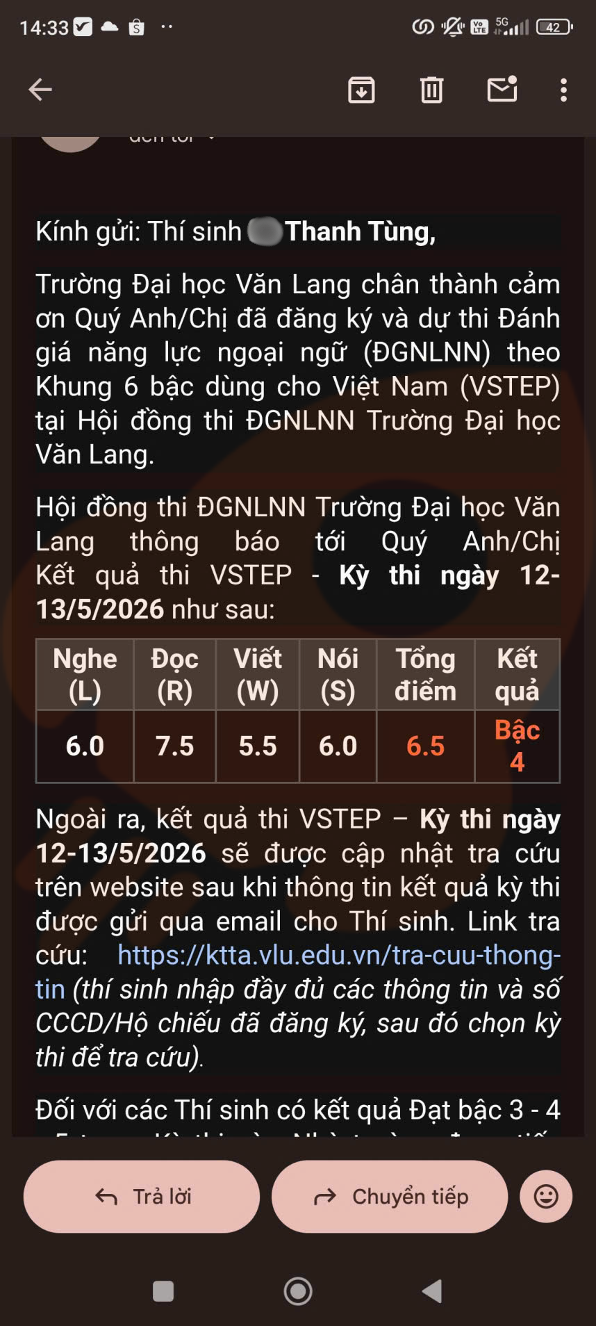 Phản hồi học viên 106