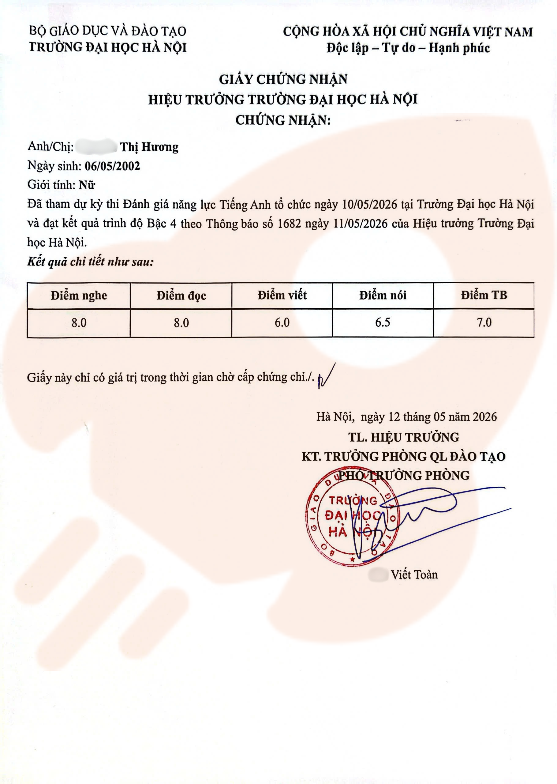 Phản hồi học viên 107