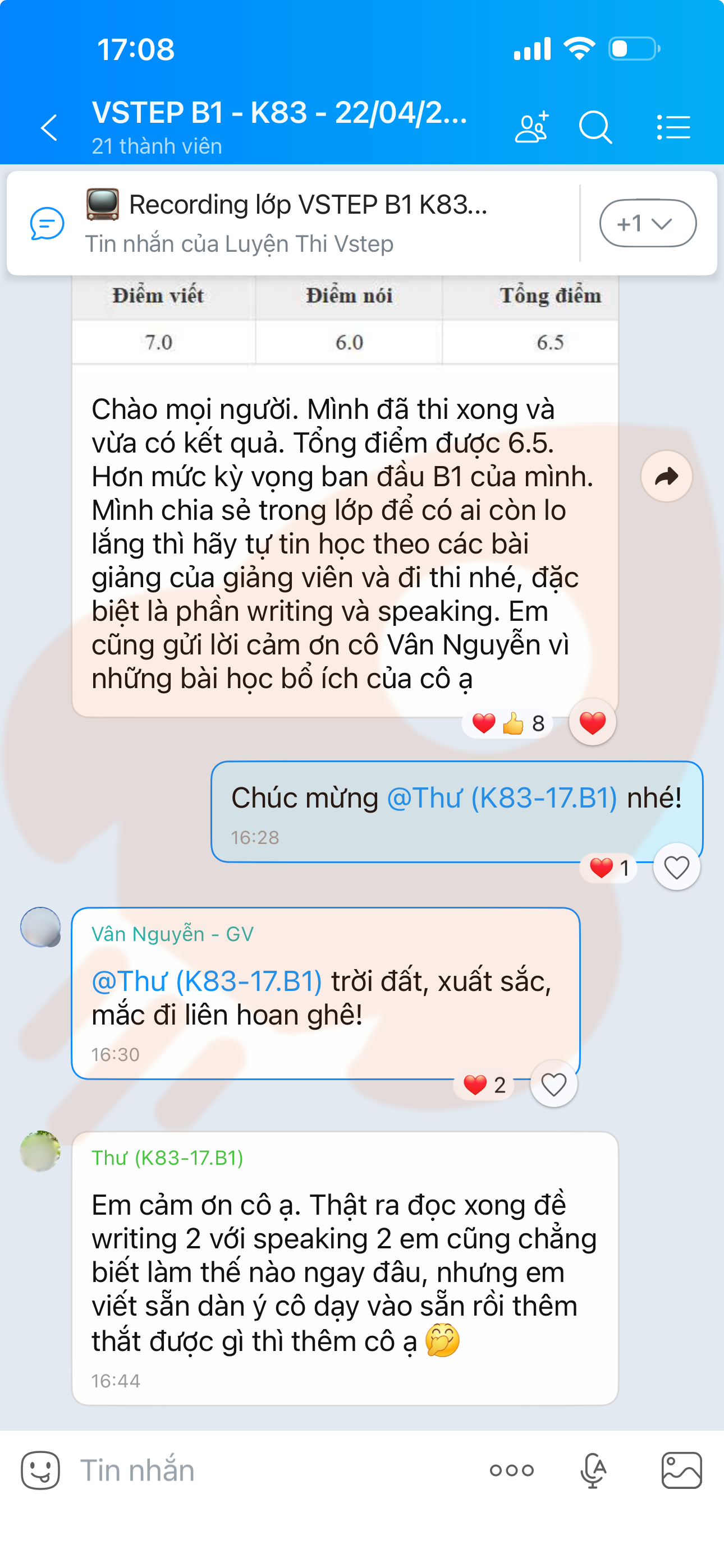 Phản hồi học viên 117