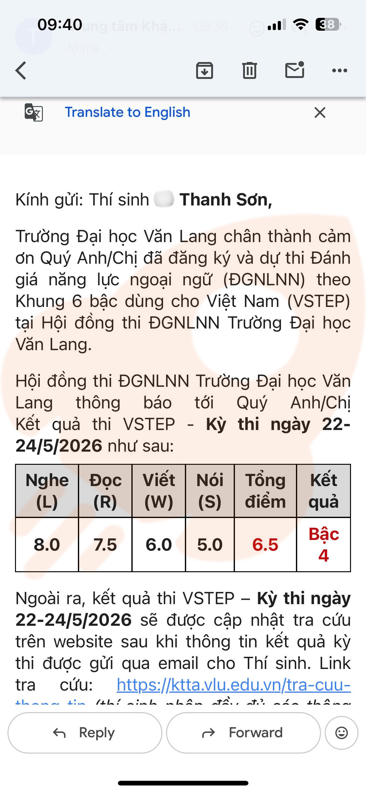 Phản hồi học viên 118