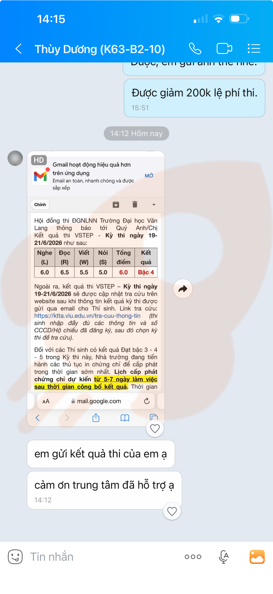 Phản hồi học viên 129