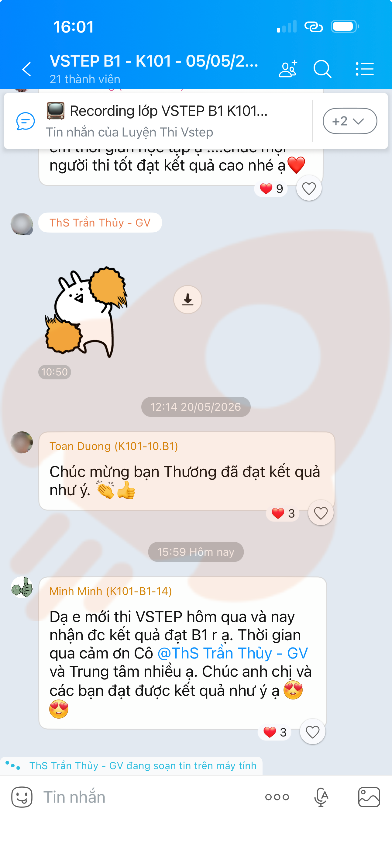 Phản hồi học viên 40