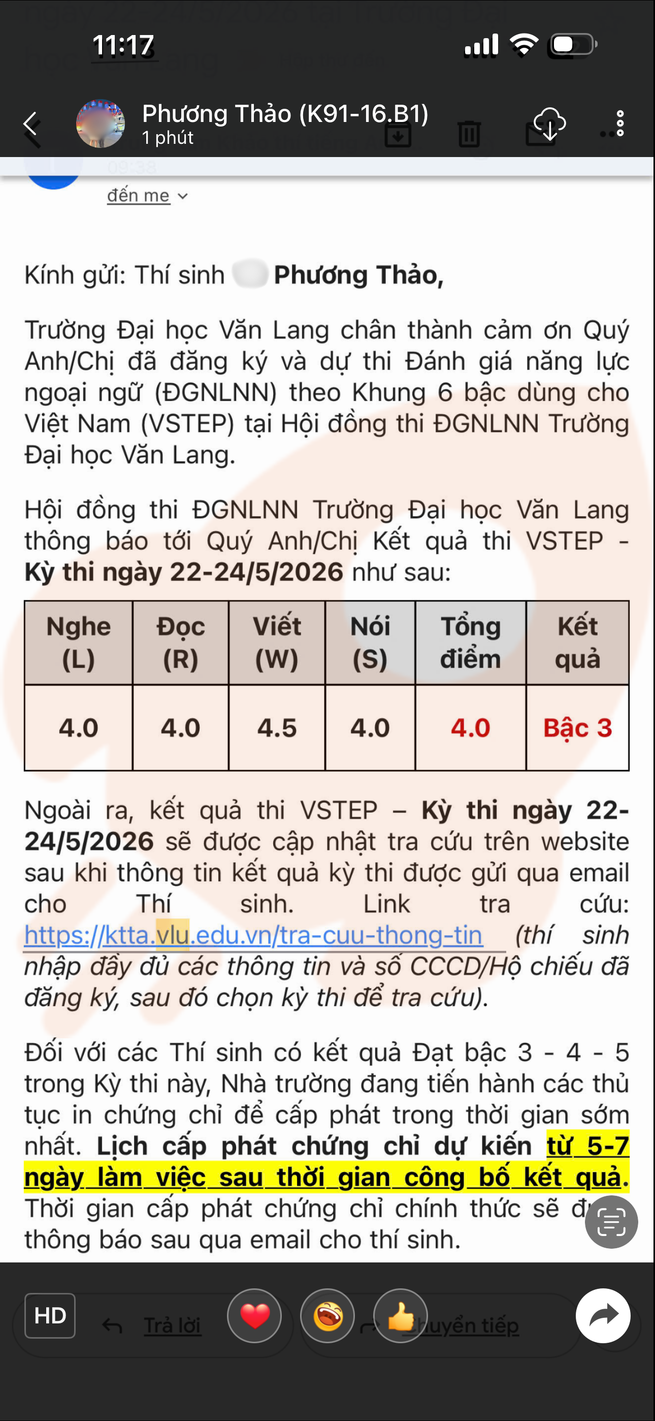 Phản hồi học viên 45
