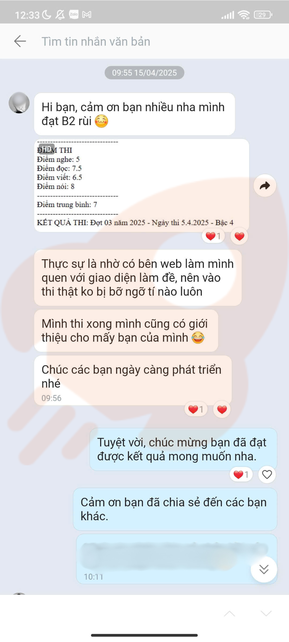 Phản hồi học viên 56