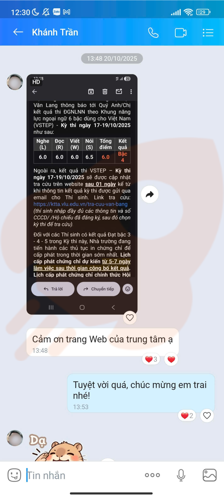 Phản hồi học viên 58