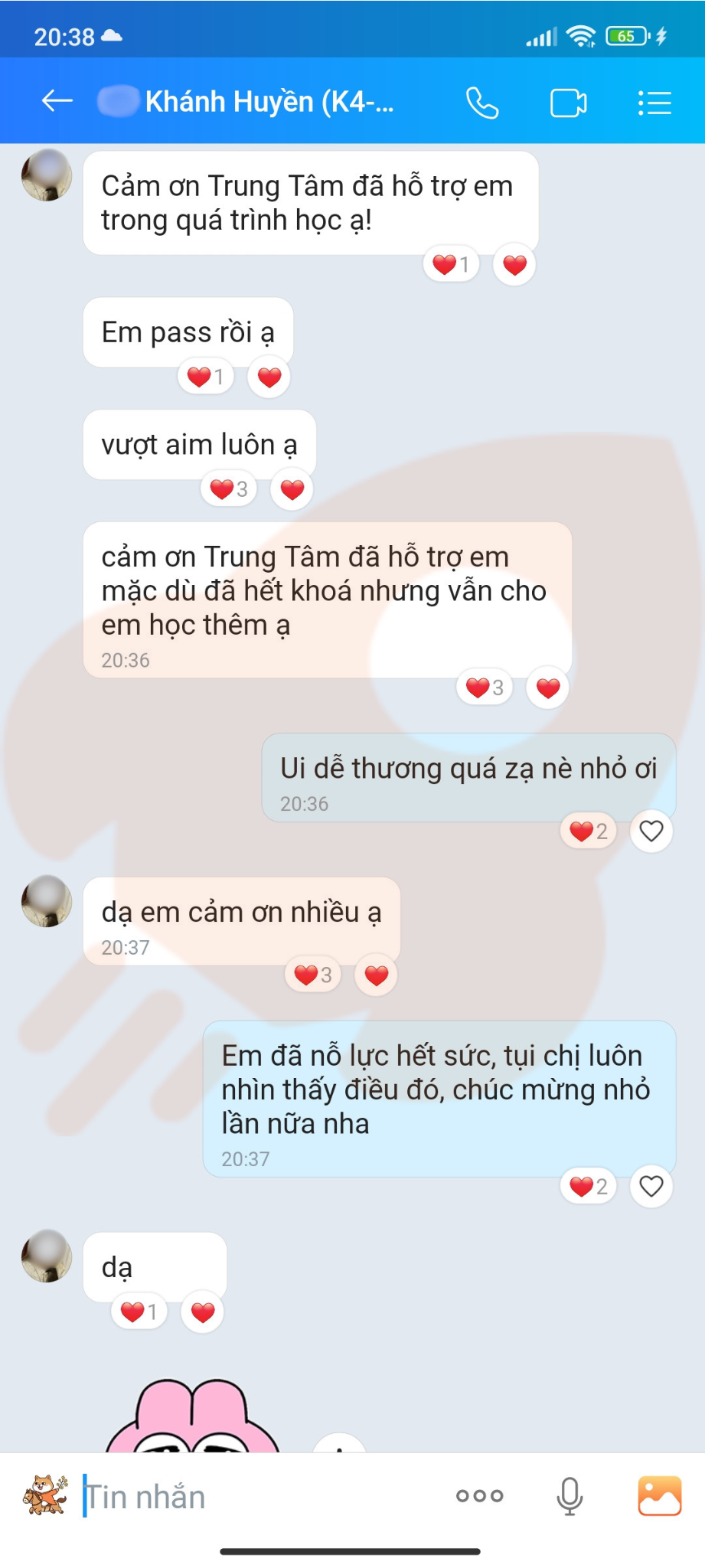 Phản hồi học viên 62