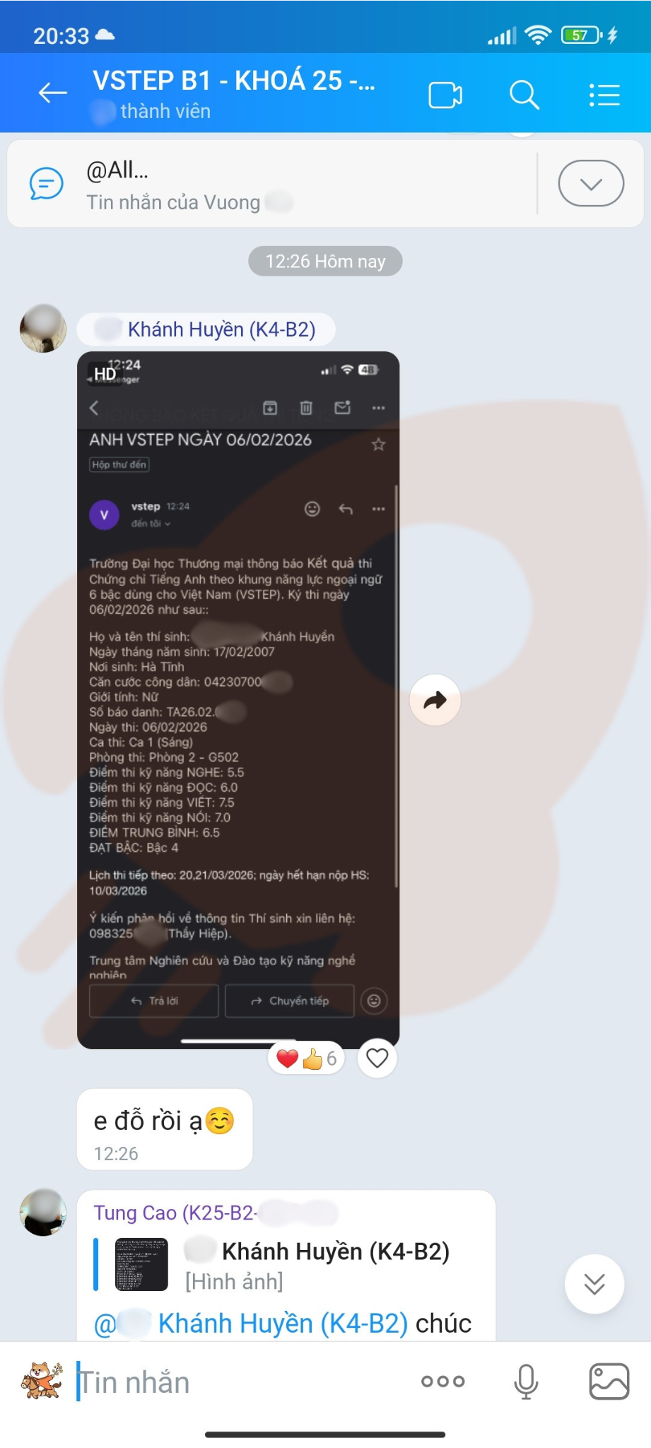 Phản hồi học viên 64
