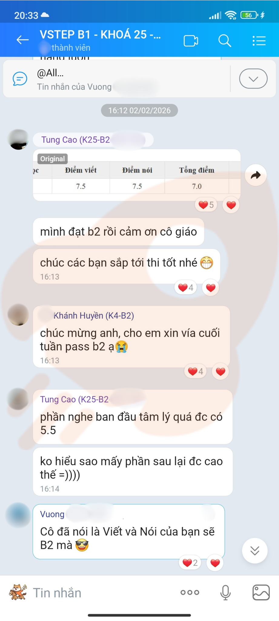 Phản hồi học viên 68