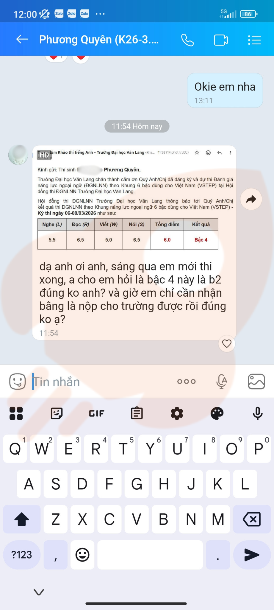 Phản hồi học viên 70