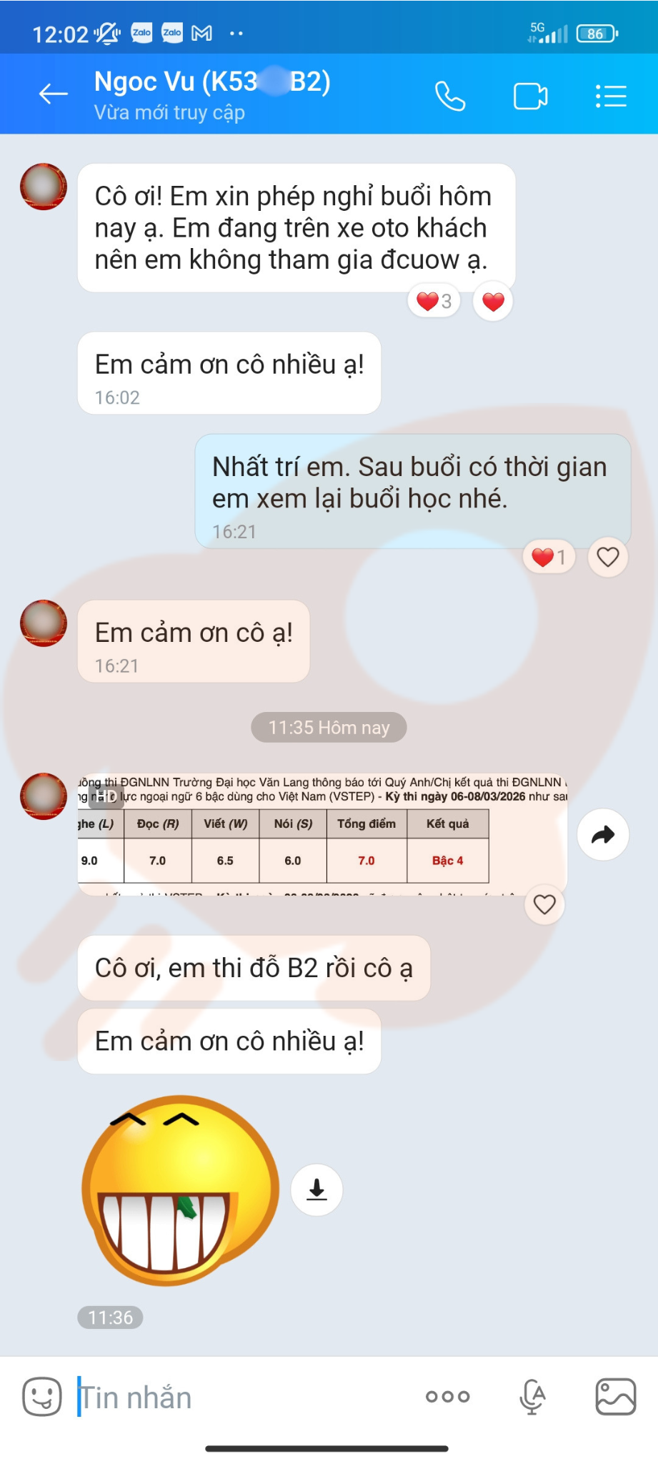 Phản hồi học viên 71