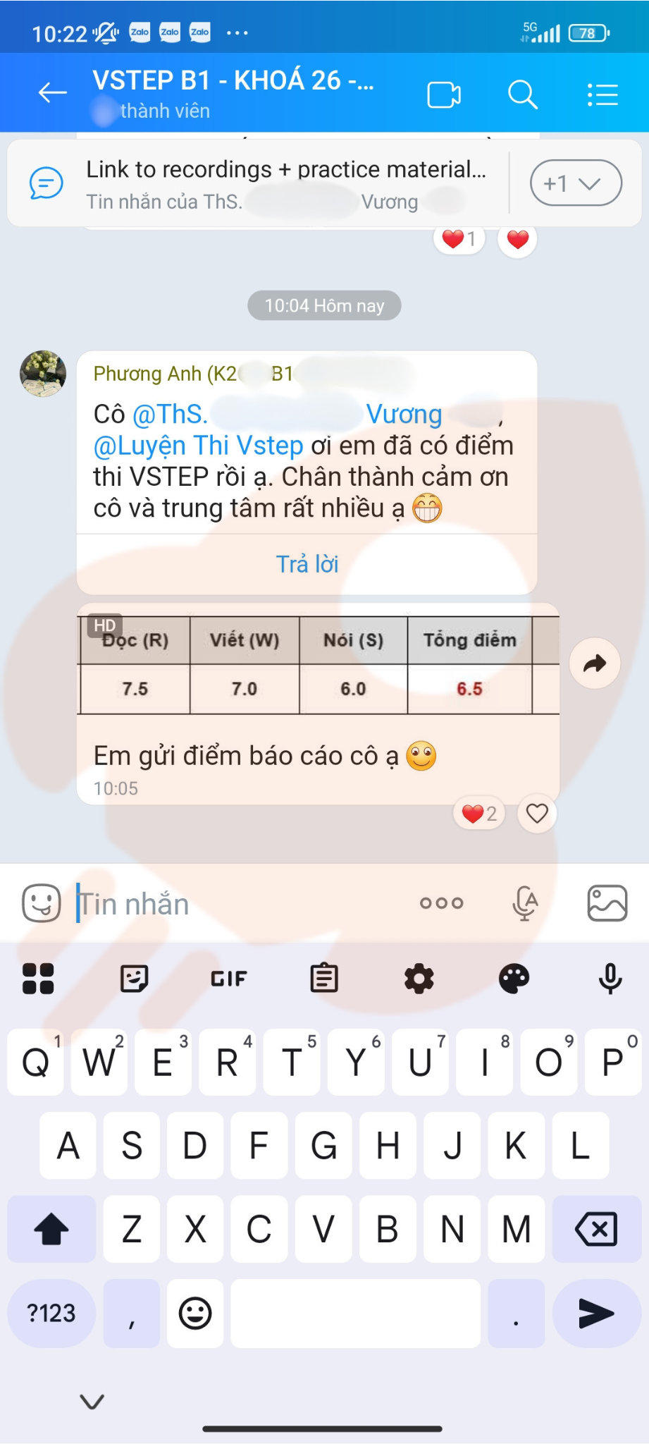 Phản hồi học viên 76