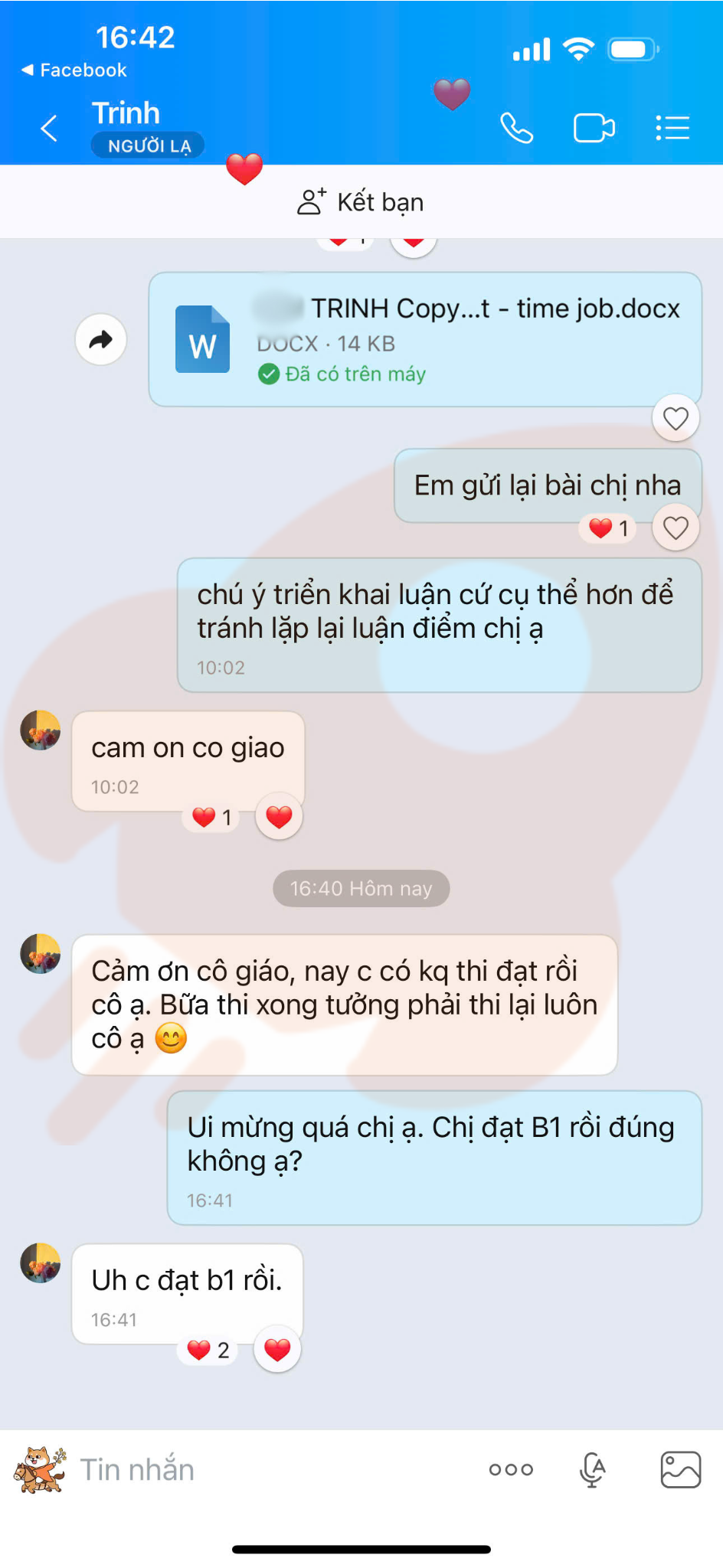 Phản hồi học viên 8