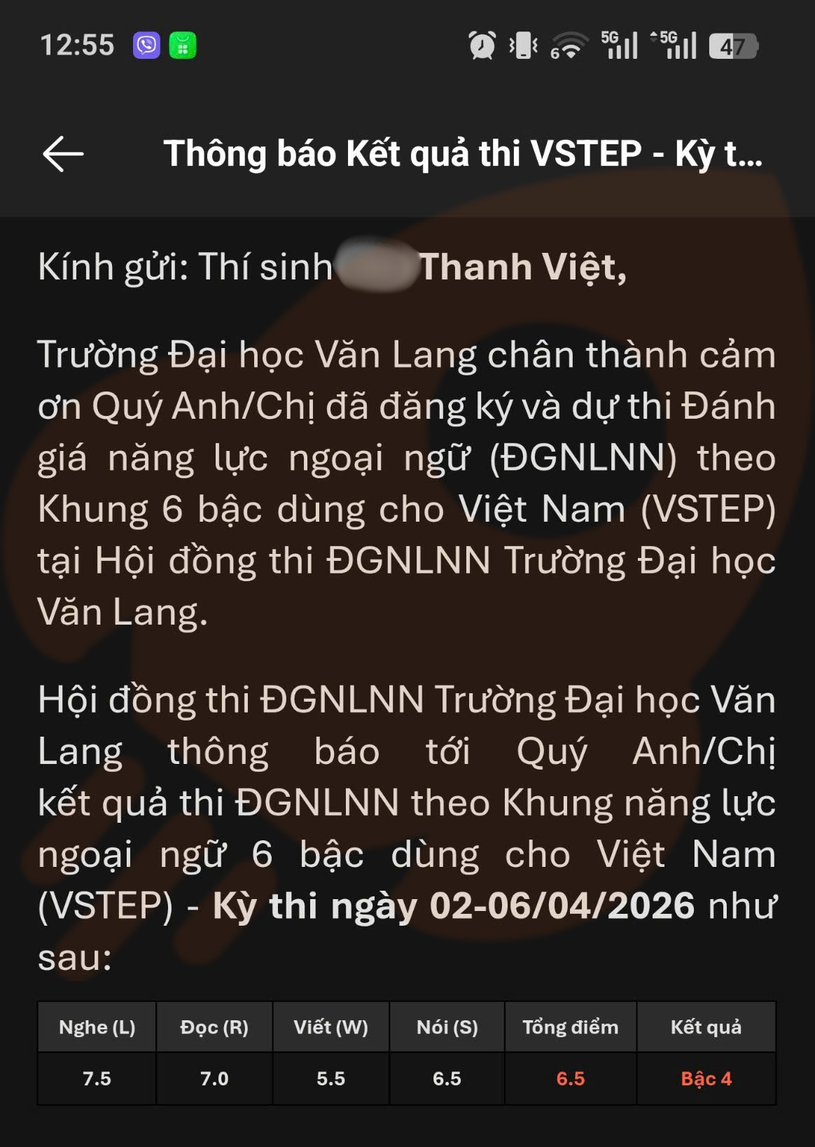 Phản hồi học viên 85