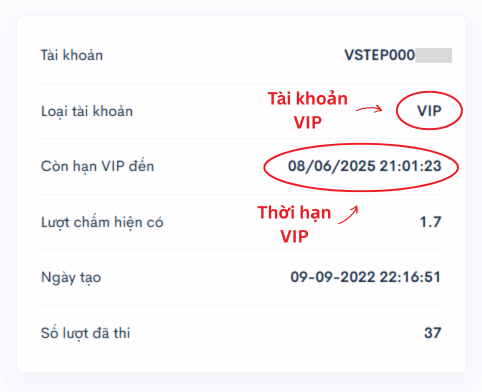 Thông tin lượt chấm tự luận VSTEP còn lại