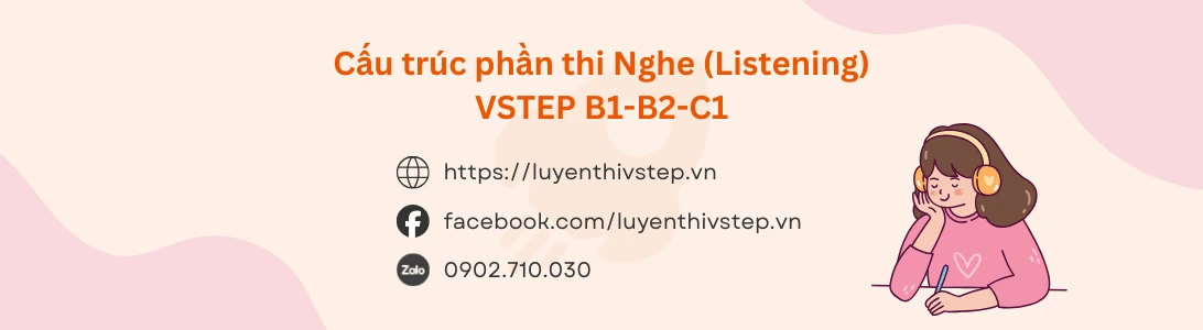 Cấu trúc Phần Listening VSTEP (B1-C1) - Chi tiết từng Part & cách làm bài