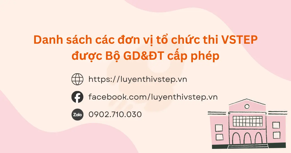 Danh sách các Đơn vị được Bộ GD&ĐT cấp phép Tổ chức thi VSTEP (Cập nhật năm 2026)