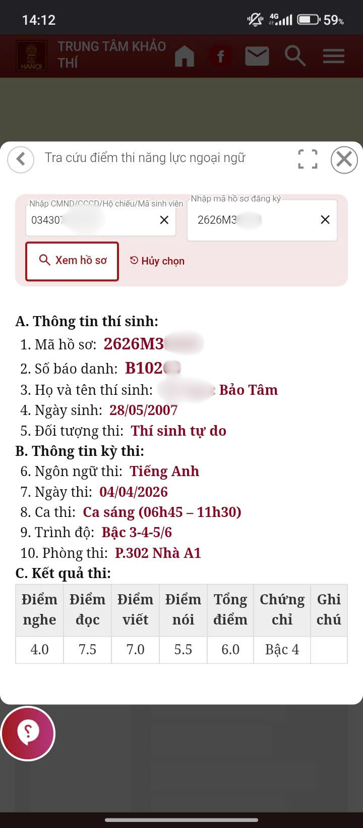 Feedback học viên VSTEP