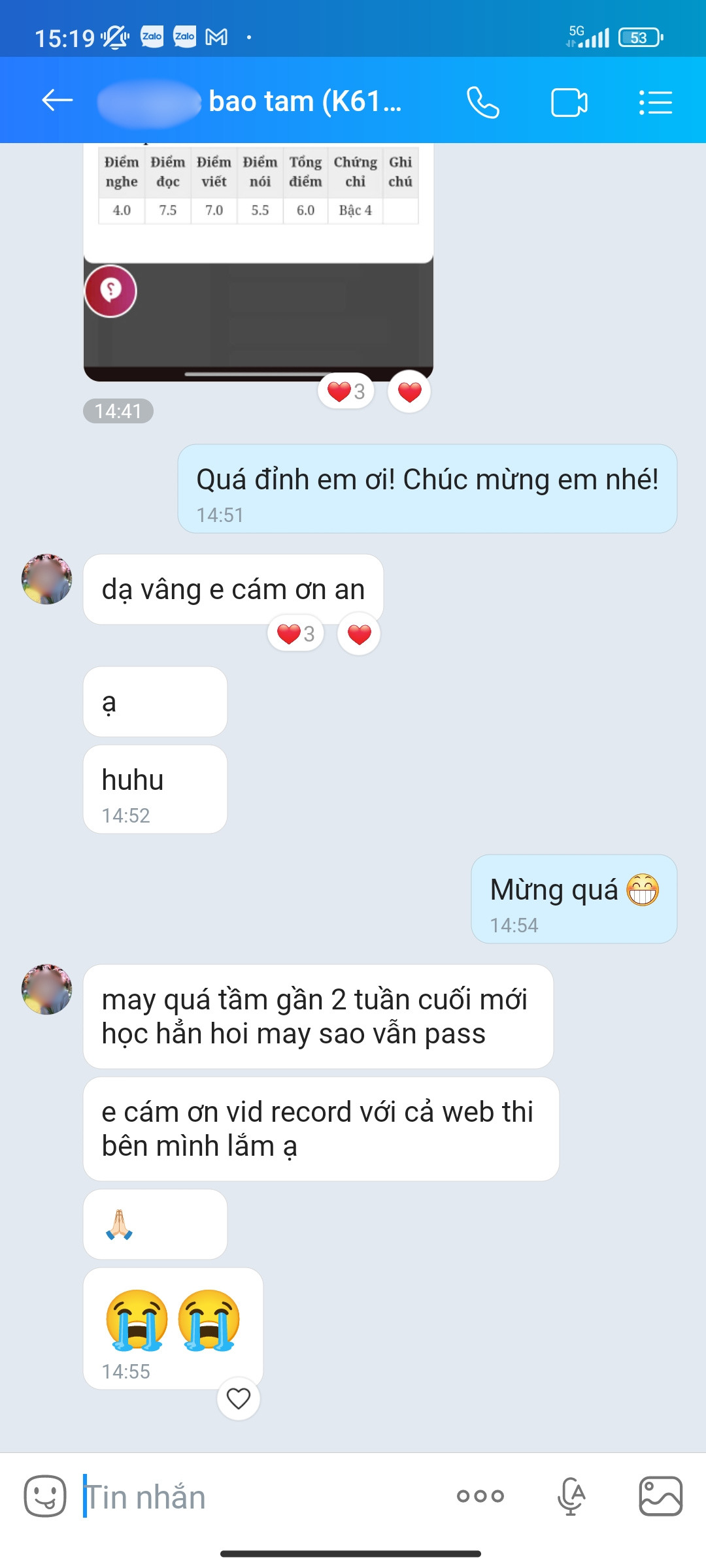 Feedback học viên VSTEP